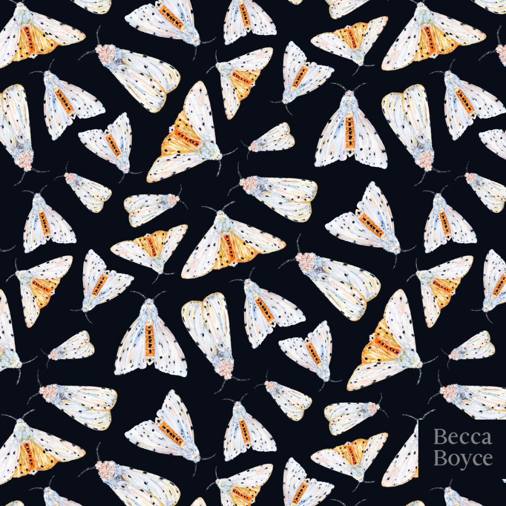 Salt Moth Terrazzo watercolour pattern